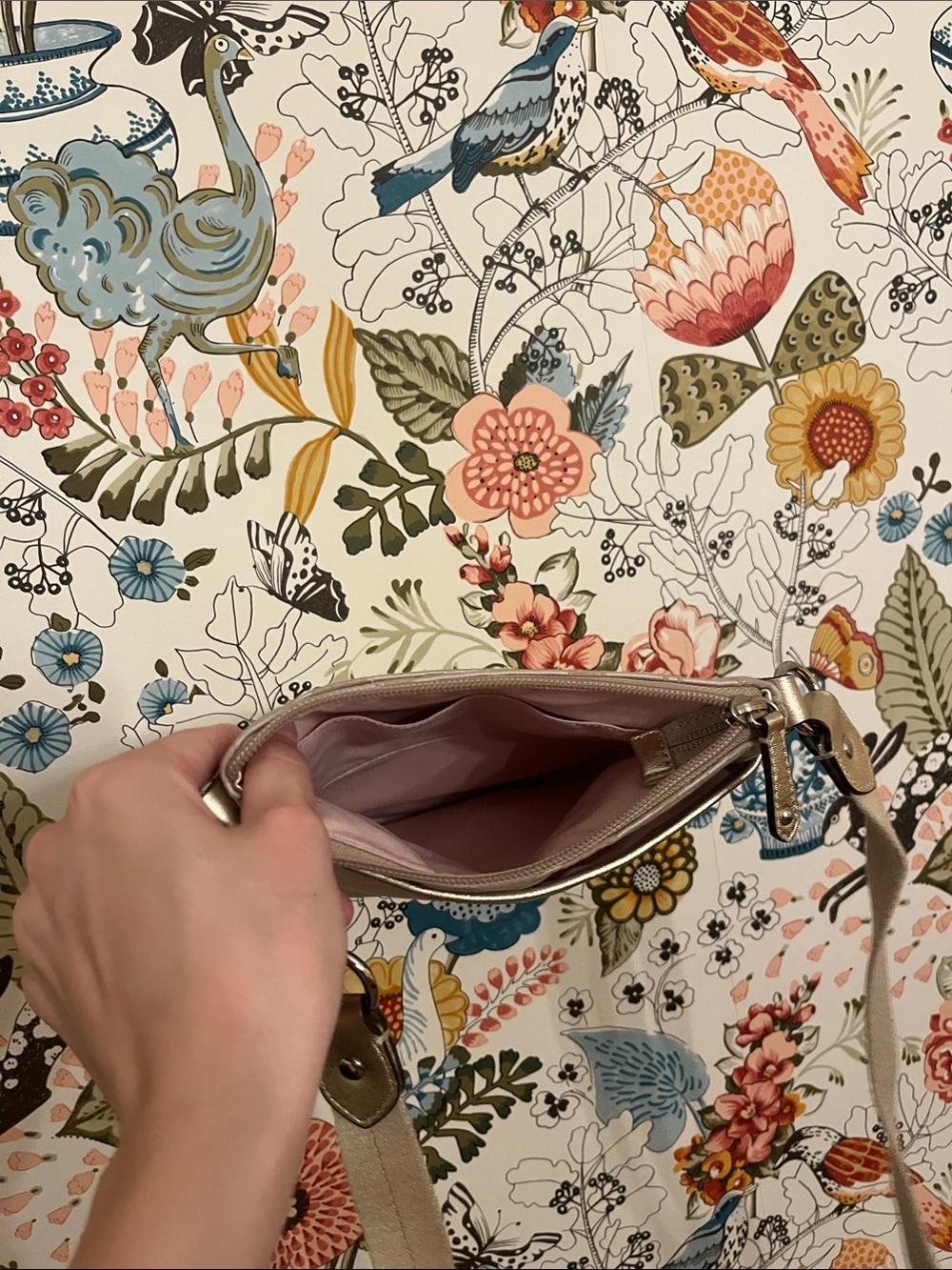 Coach Neutral Signature Crossbody with Floral Appliqués - Picture 3 of 3